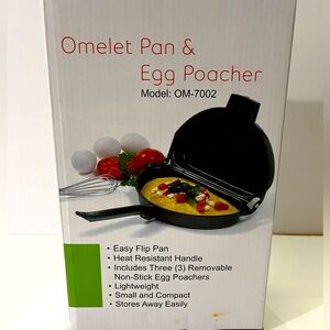 Omelet Pan & Egg Poacher, New in Box
